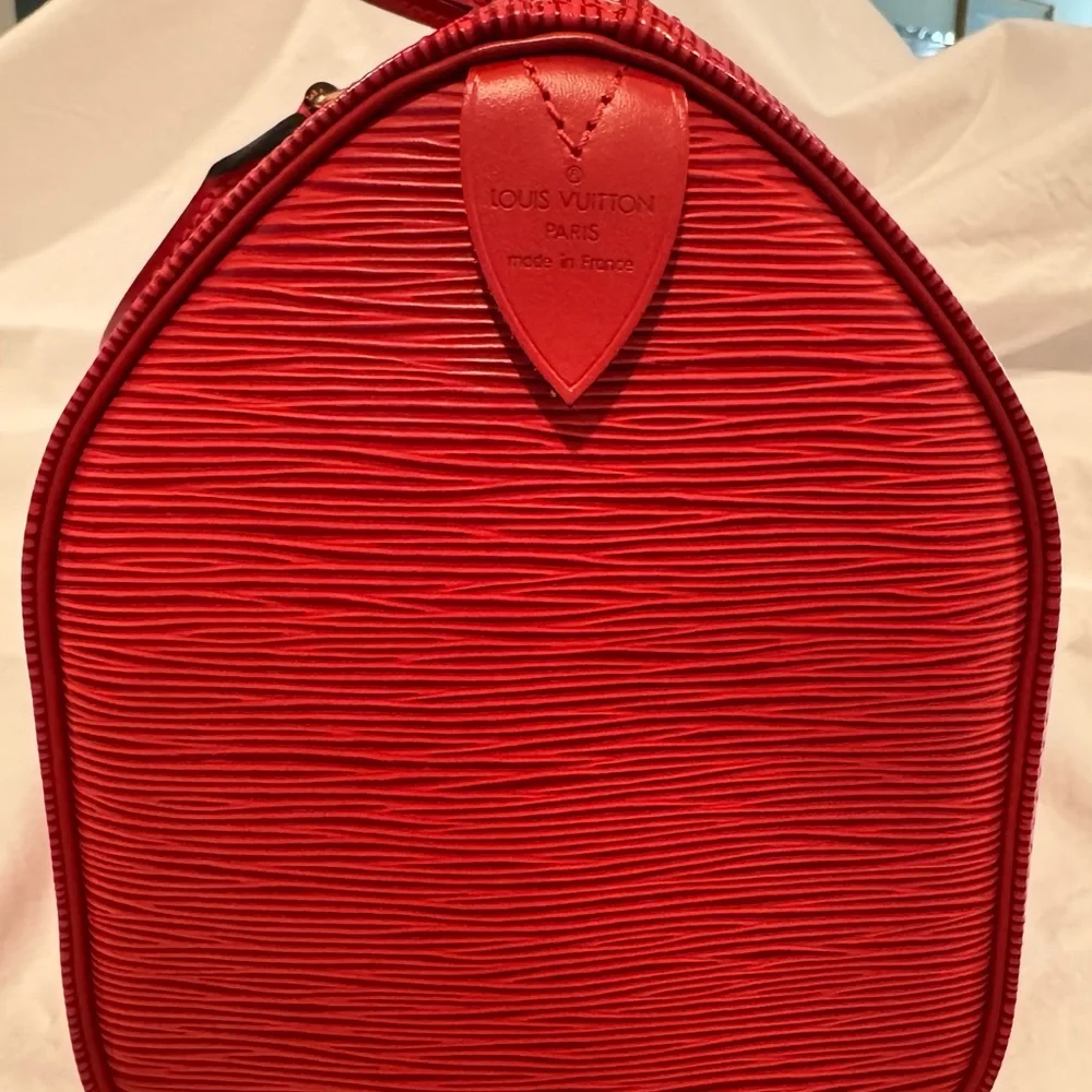 Vintage Louis Vuitton Red Epi Leather Speedy Boston bag - 90s - Picture 3 of 12